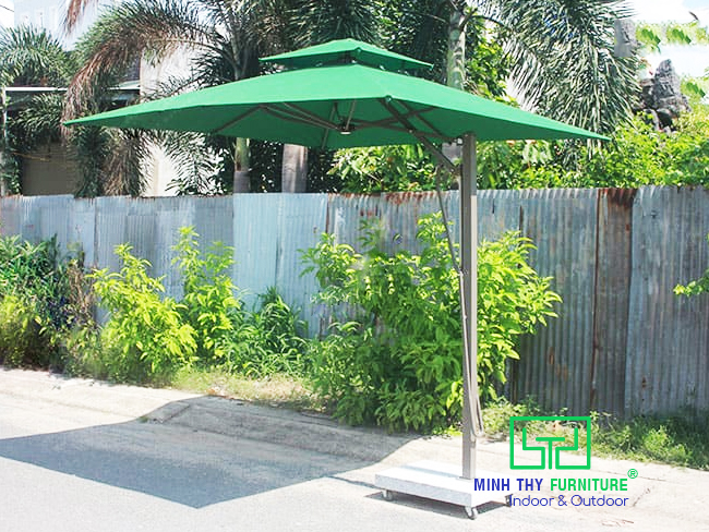 DÙ CHE NẮNG LỆCH TÂM VUÔNG HAI TẦNG (2.5 M)